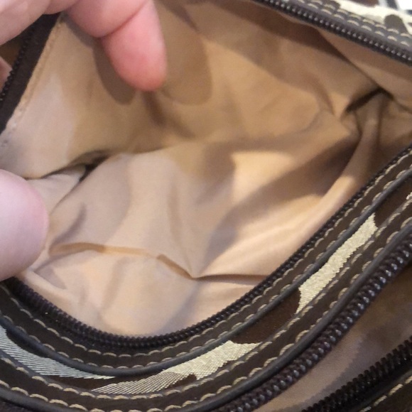 NINE WEST Leopard Camo Crossbody Shoulder Bag Exterior Pockets Top Zipper Close - Picture 13 of 14